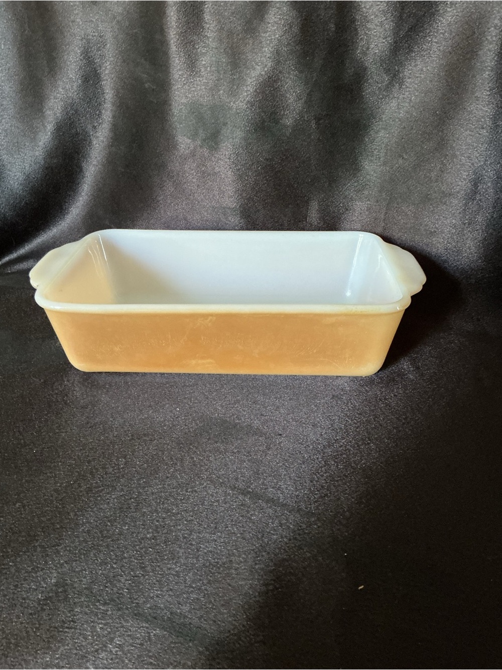 Vintage Fire King Anchor Hocking Loaf Pan-Peach Luster